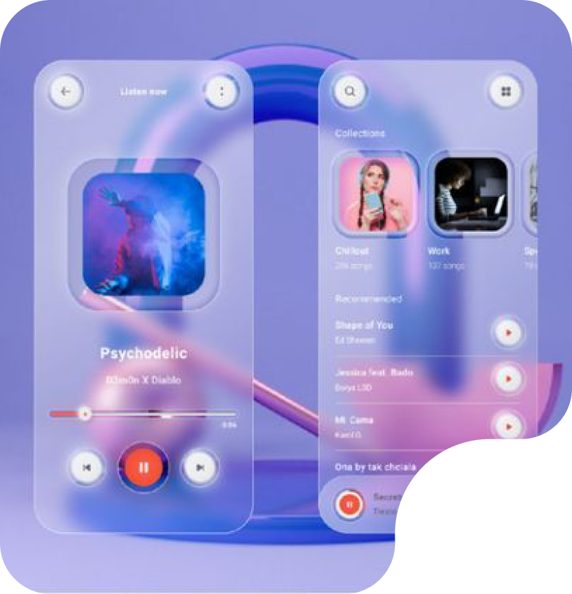 Psychedelic music app concept