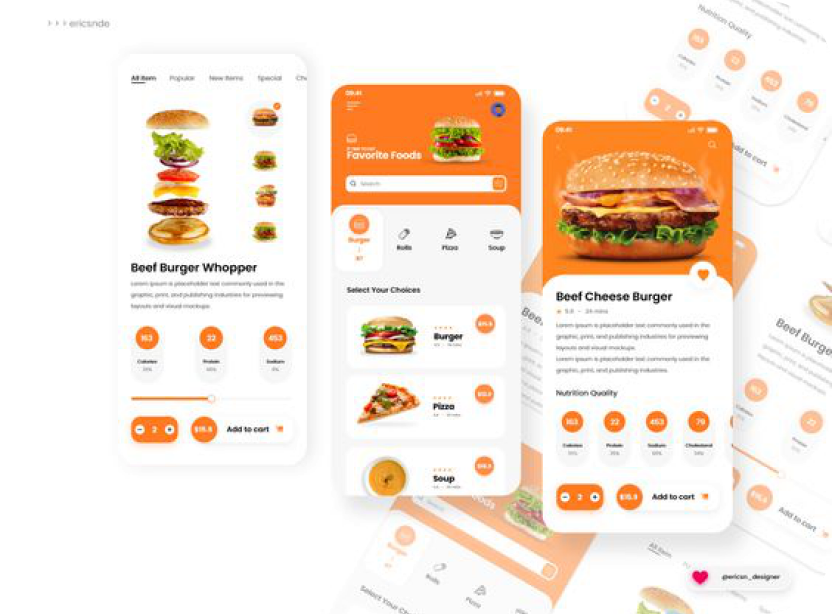 Food delivery website design